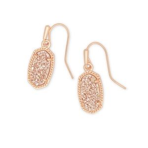 Kendra Scott Rose Gold Drop Earrings in Sand Drusy